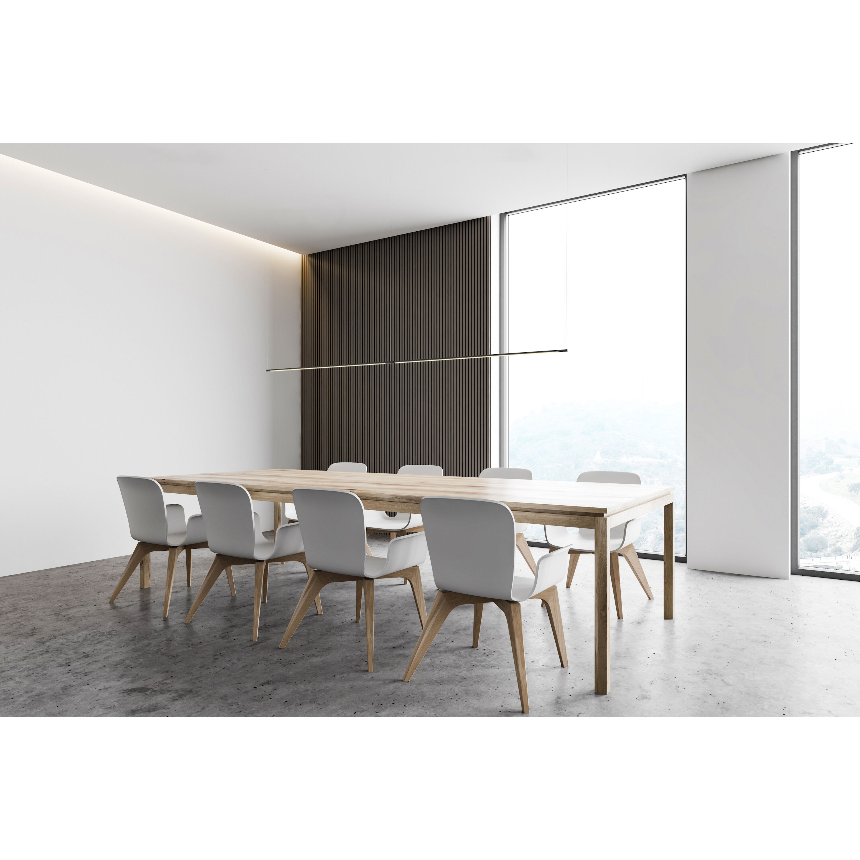 Z-Bar LED 0.5 inch Silver Pendant Ceiling Light